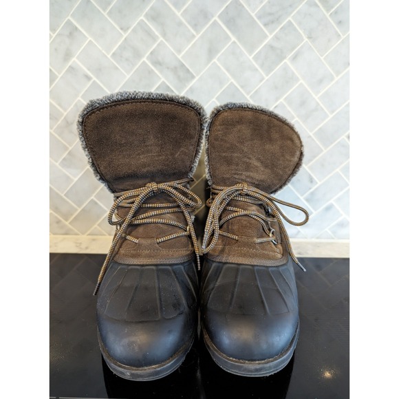 Baretraps Jayden Snow Boots Womens US 7.5 Black Brown Waterproof Thermal Leather - Picture 2 of 7